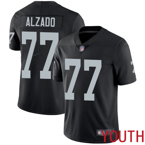 Oakland Raiders Limited Black Youth Lyle Alzado Home Jersey NFL Football #77 Vapor Untouchable Jersey->youth nfl jersey->Youth Jersey